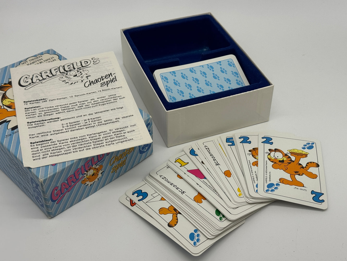 Garfield's chaos game card game Jim Davis cool sayings FX Schmid Spiele 1978
