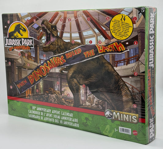 Calendrier de l'Avent Jurassic Park Minis 30e anniversaire avec 30 surprises 24 portes