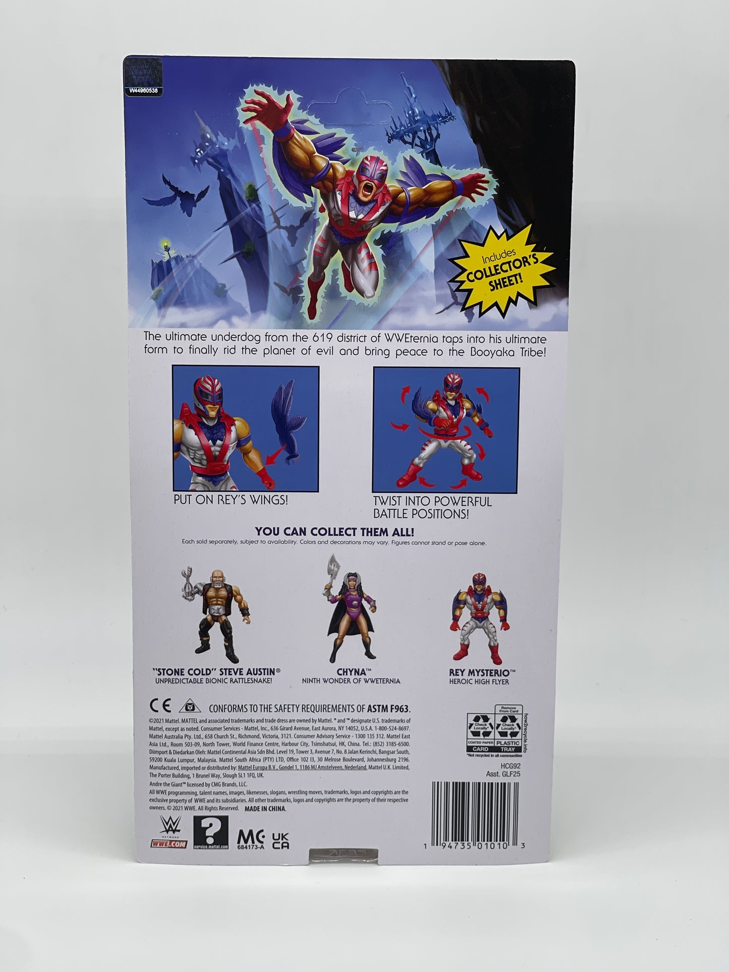Masters of the W Universe Origins WWE "Rey Mysterio" Heroic High Flyer Wrestling MOTU