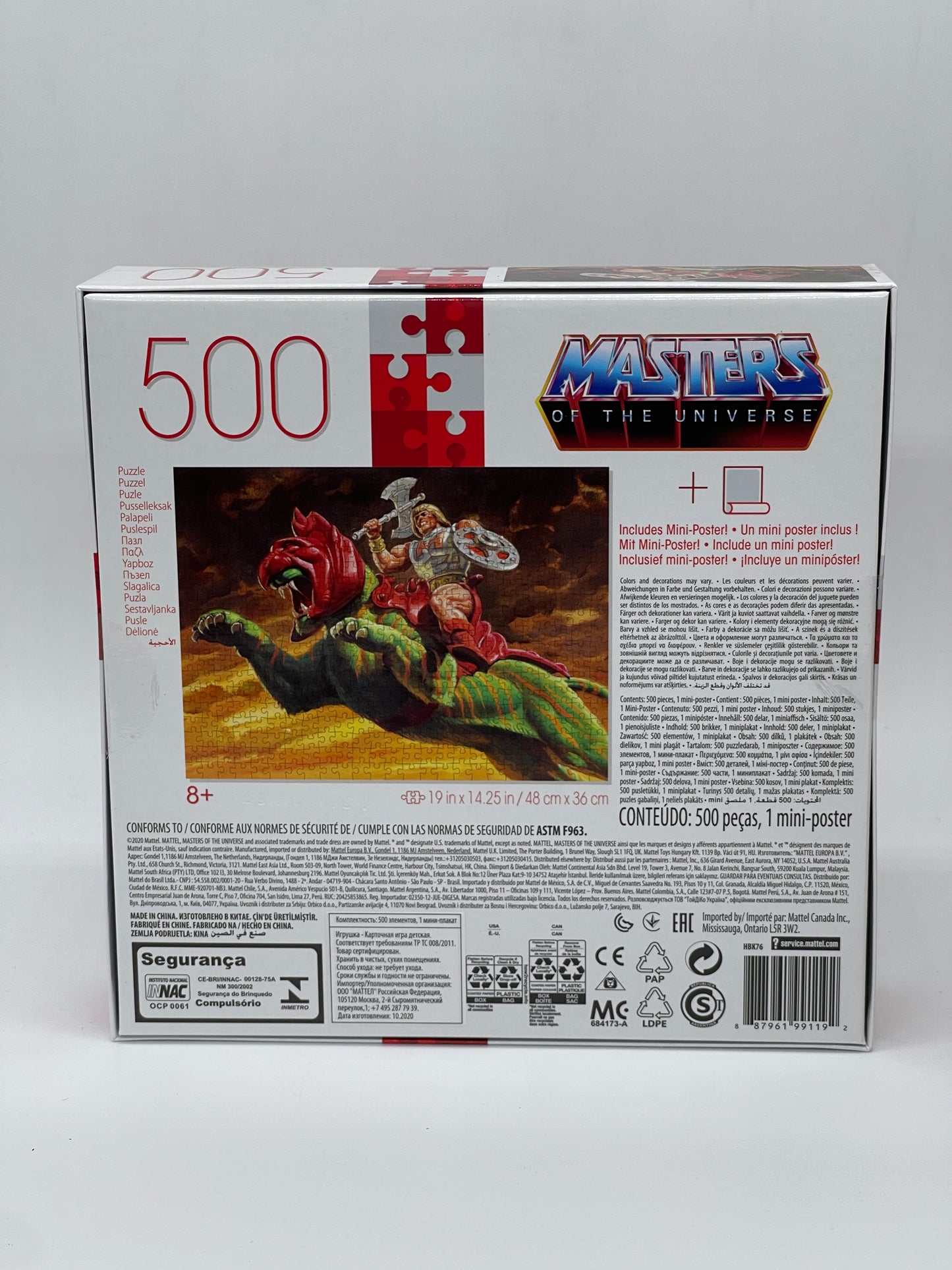 Masters of the Universe "Battle Cat" Puzzle 500 Teile mit Mini Poster 48 x 36 cm (Mattel)
