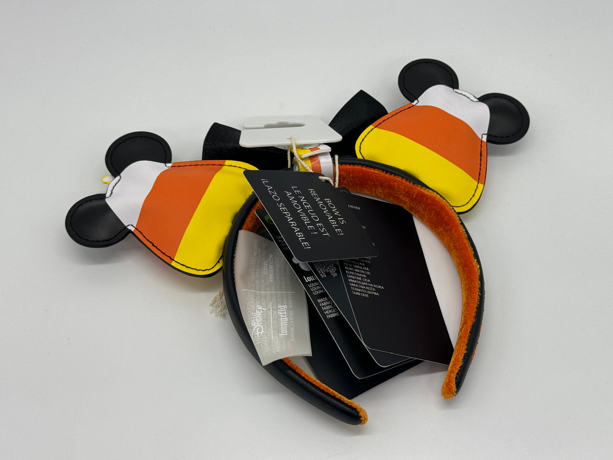 Disney by Loungefly Haarreif "Candy Corn Mickey & Minnie" Ohren, abnehmbare Schleife - End of Toys Store
