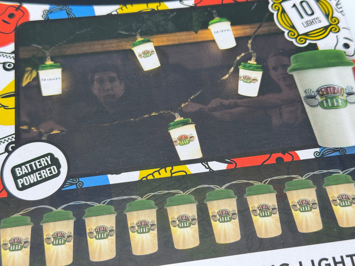 Friends "Lichterkette" Central Perk Coffee To-Go Becher Stil batteriebetrieben (10 Lichter) - End of Toys Store