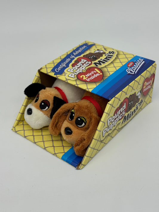 Pound Puppies Wauzi "2er Pack Mini's Classic" mit Adoptionszertifikat (2024)