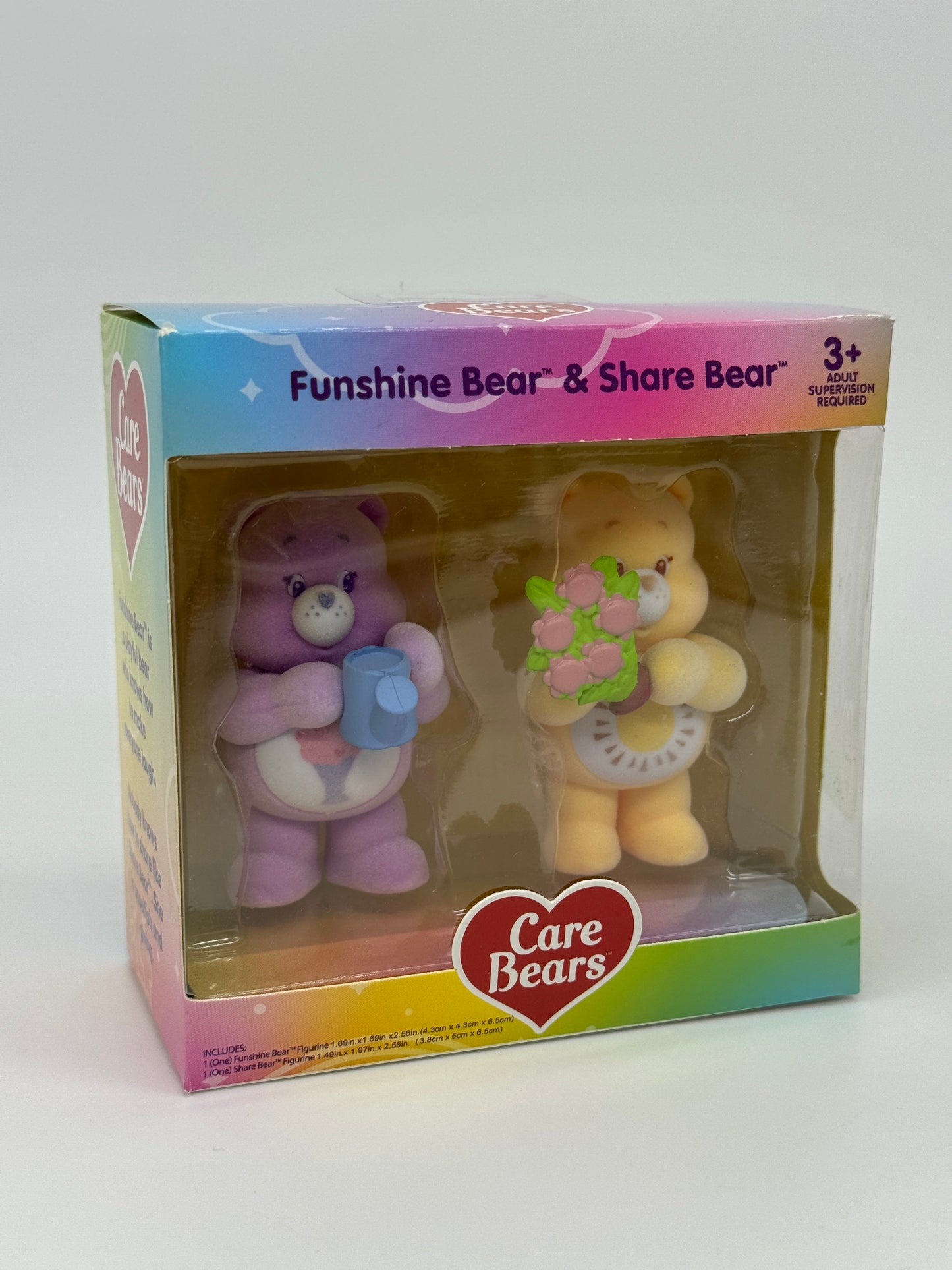Care Bears "Die Glücksbärchis Sammelfiguren" 2er Pack, geflockt mit Details (2024)