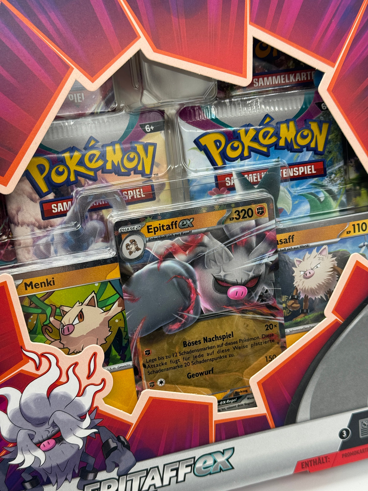 Pokémon "Epitaff-Ex Kollektion" Pack, 4 Boosterpacks, Holokarten uvm. (2023) - End of Toys Store