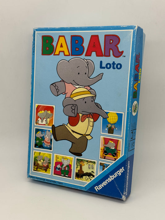 Babar « Loto / Lotto » Ravensburger Édition Française Jeu de Puzzle Vintage (1990)