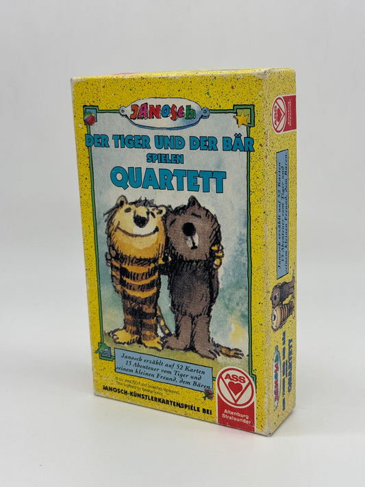 Jeu de cartes vintage Janosch « Le Tigre et l'Ours jouent au quatuor » (1994)