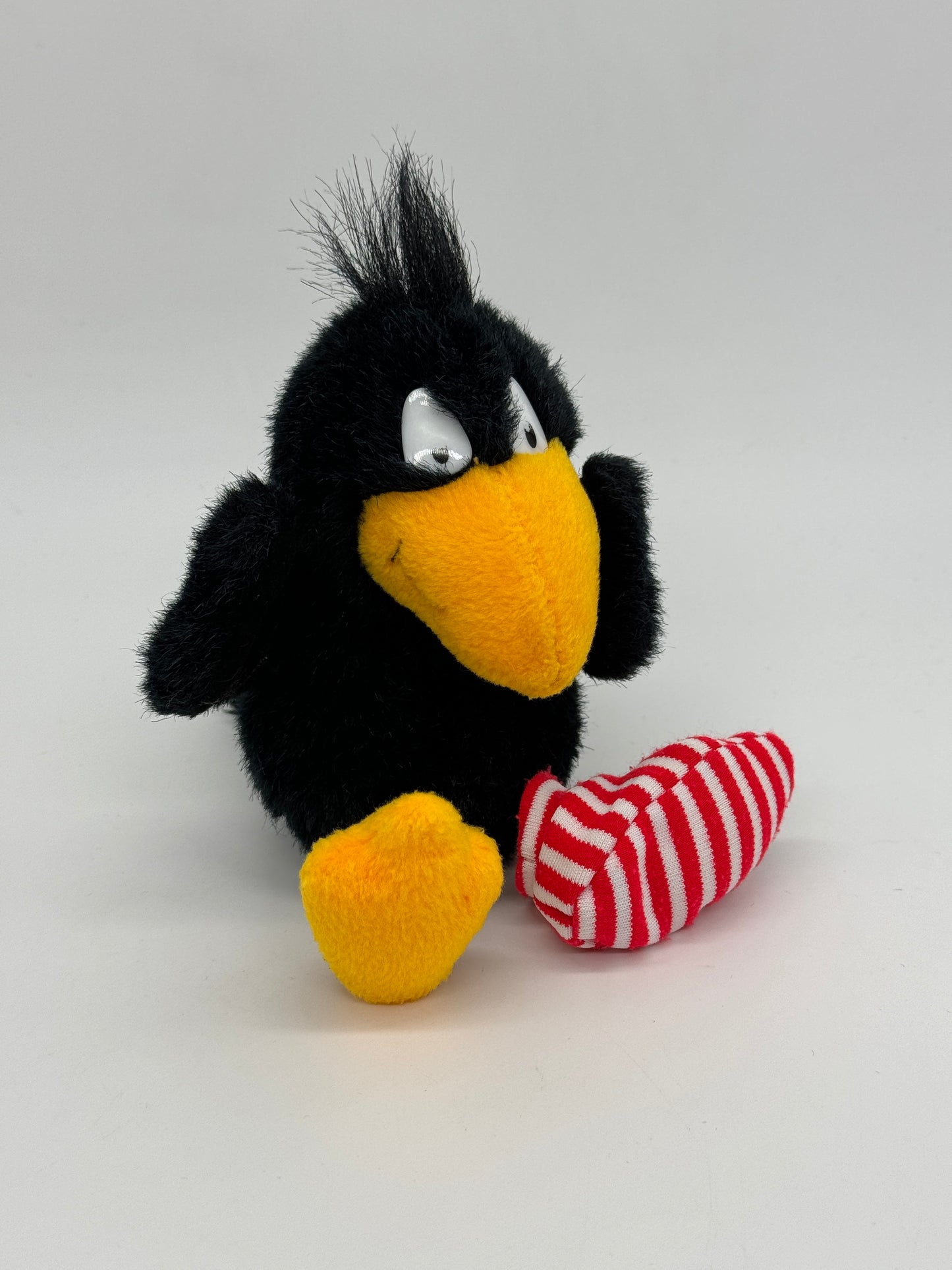 Le petit corbeau en peluche / peluche / figurine en peluche avec cintre, d'occasion (Nici)