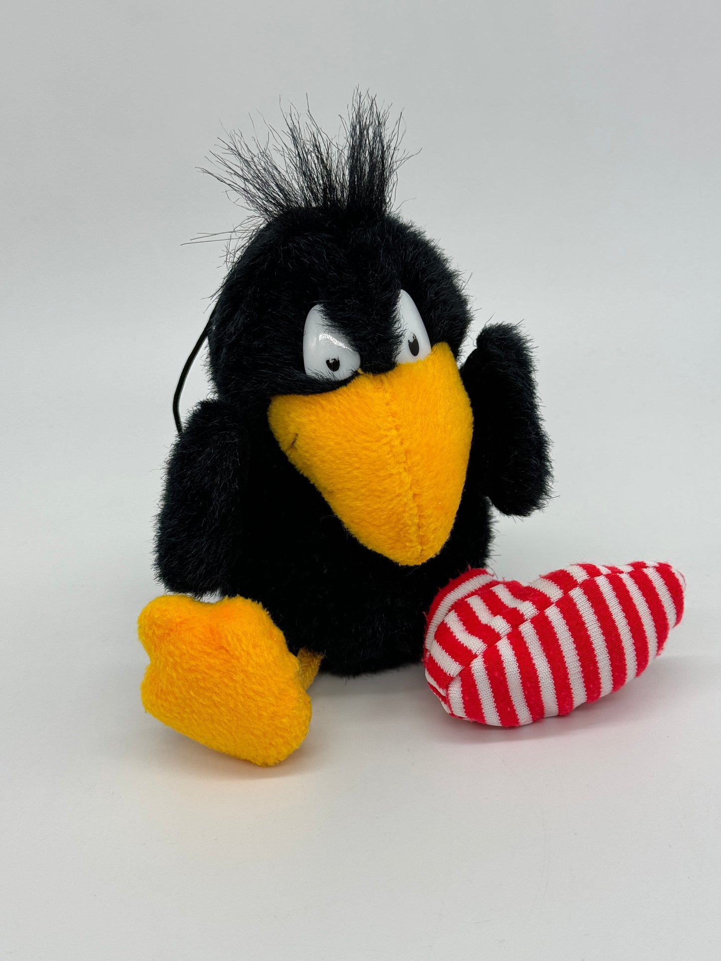 Le petit corbeau en peluche / peluche / figurine en peluche avec cintre, d'occasion (Nici)