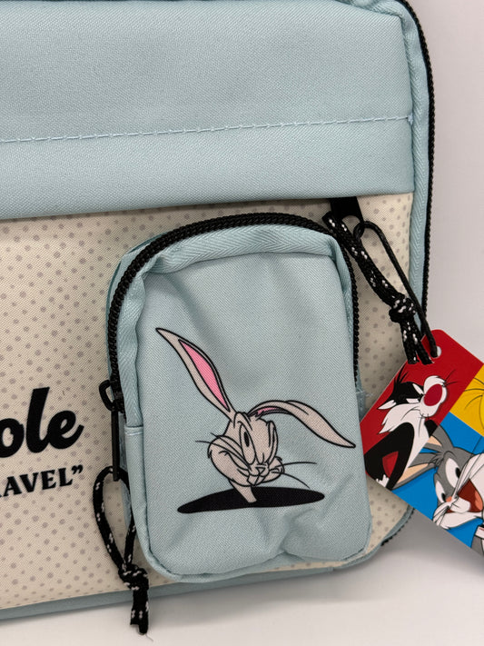 Étui en nylon Looney Tunes « Bugs Bunny Portable Hole » pour câbles et accessoires