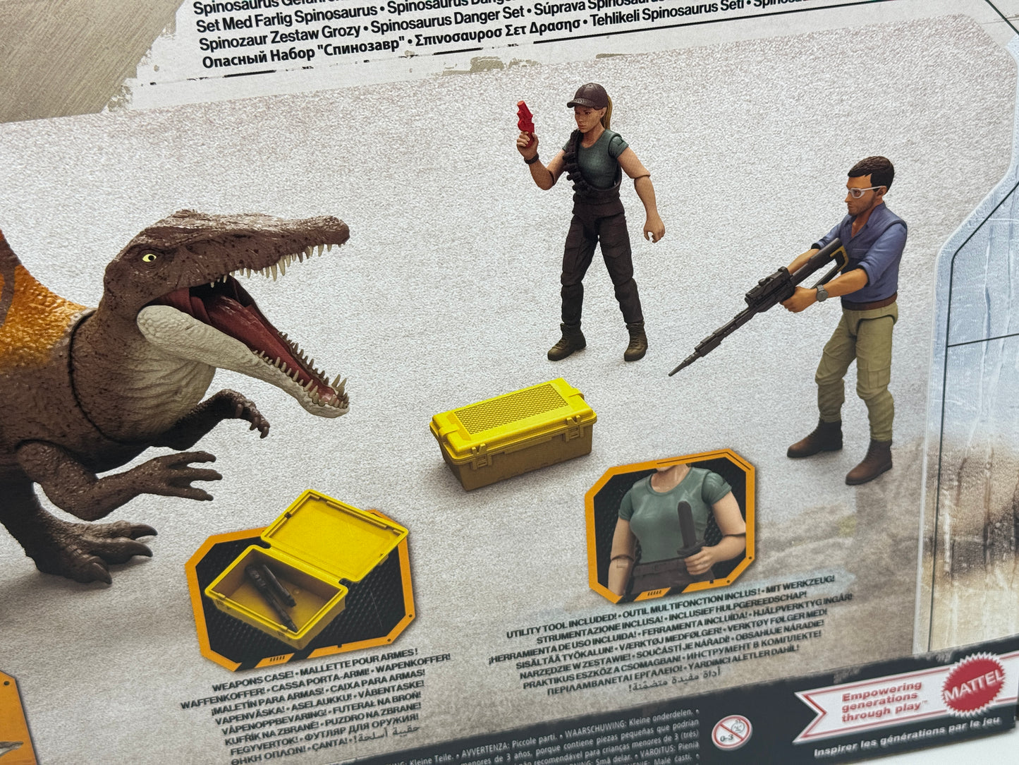 Jurassic World Rebirth "Spinosaurus Danger Set" Gefahrenset mit Zubehör (2025)