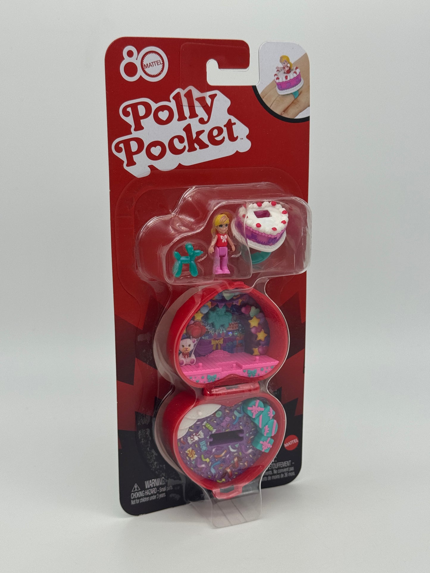 Polly Pocket 80 Jahre Mattel "Ringetui Herz und Ring Geburtstagstorte" (2025)