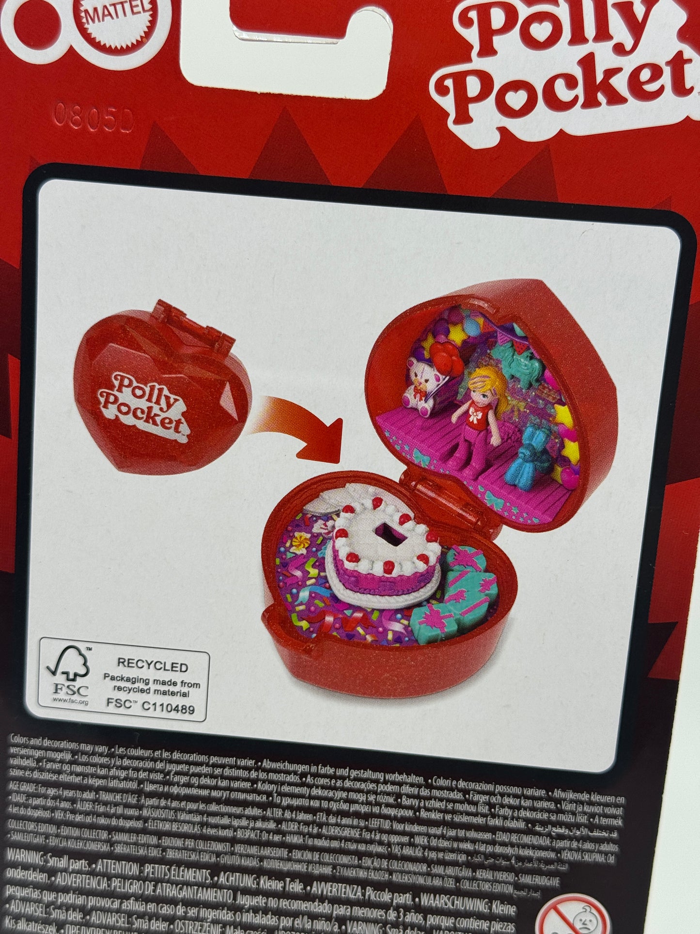 Polly Pocket 80 Jahre Mattel "Ringetui Herz und Ring Geburtstagstorte" (2025)