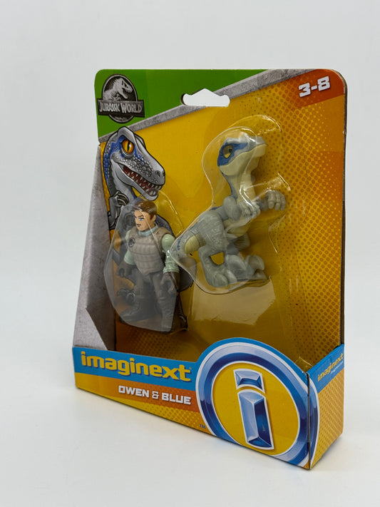 Jurassic World Imaginext - Owen & Blue - Baby Dino und Actionfigur (GBN18)