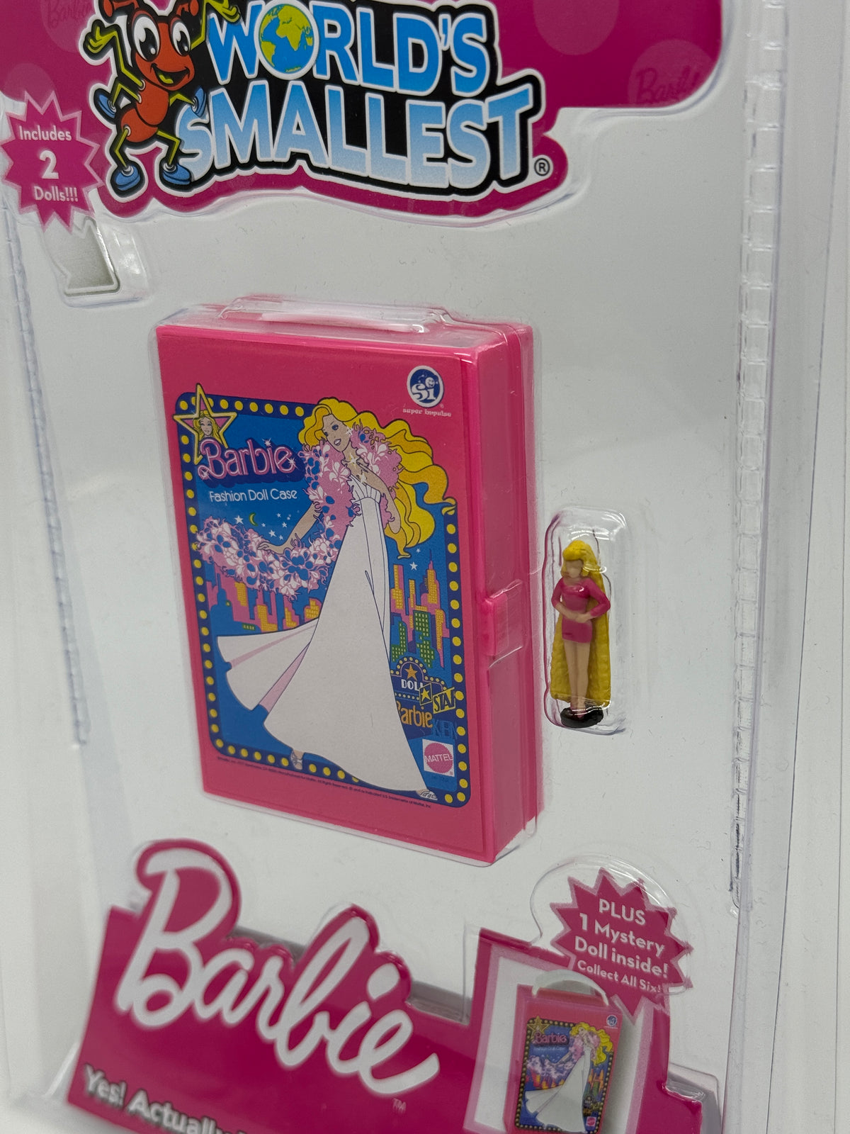 World's Smallest "Totally Hair Barbie" Fashion Doll Case with two dolls US Import (2023)