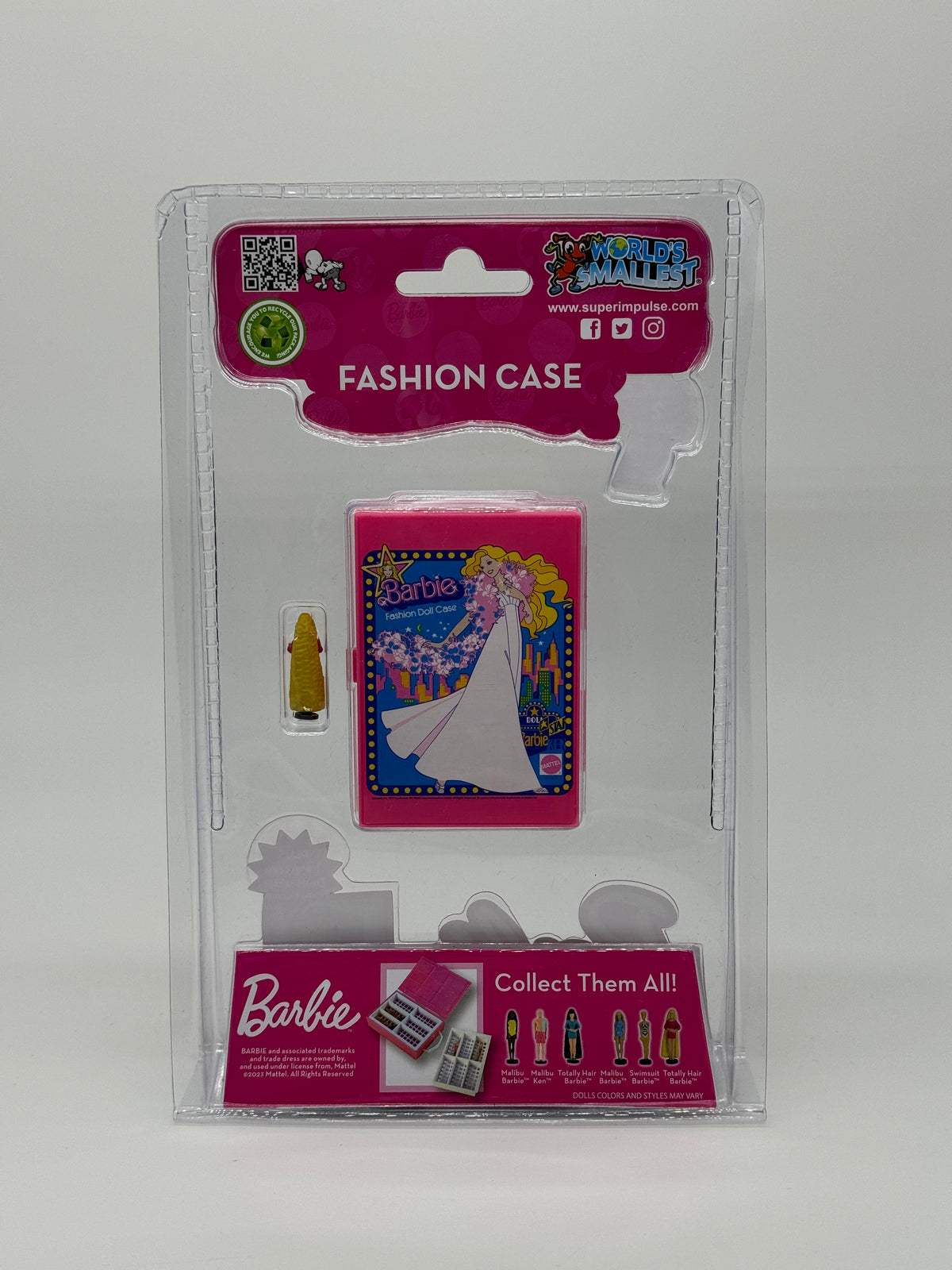 World's Smallest "Totally Hair Barbie" Fashion Doll Case with two dolls US Import (2023)