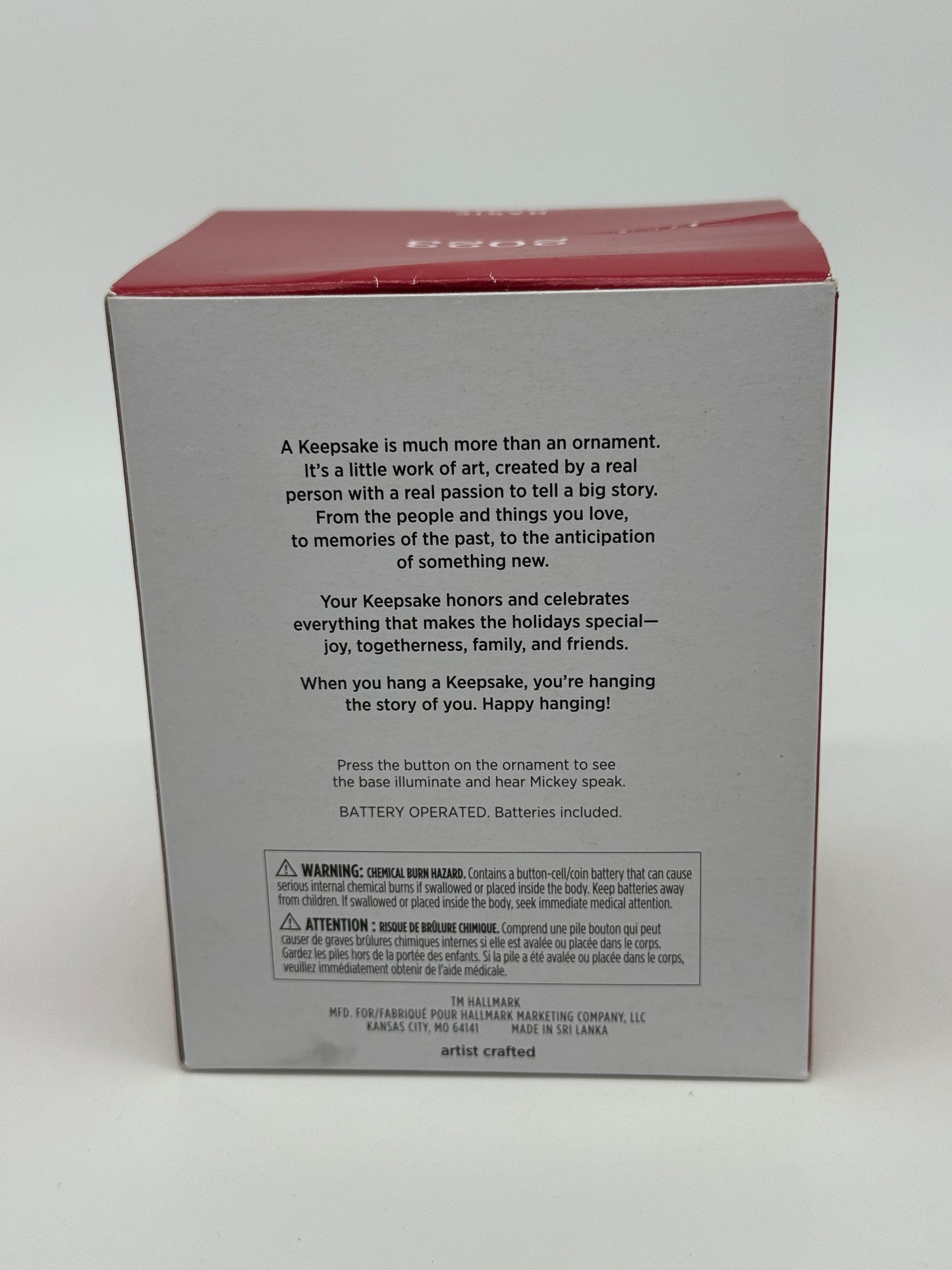 Hallmark Ornaments "Mickey Mouse" 100 Years of Wonder Keepsake (2023)