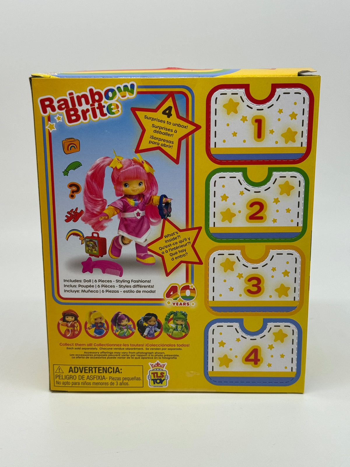 Rainbow Brite "Tickled Pink / Penny Popperpink" Regina Regenbogen 40 Jahre mit Überraschungszubehör (2024) - End of Toys Store