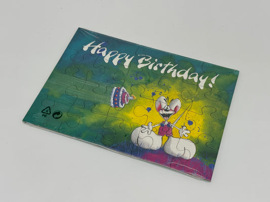 Diddl Postkarten Puzzle "Happy Birthday" Puzzlekarte DIN A6 versiegelt (Depesche)