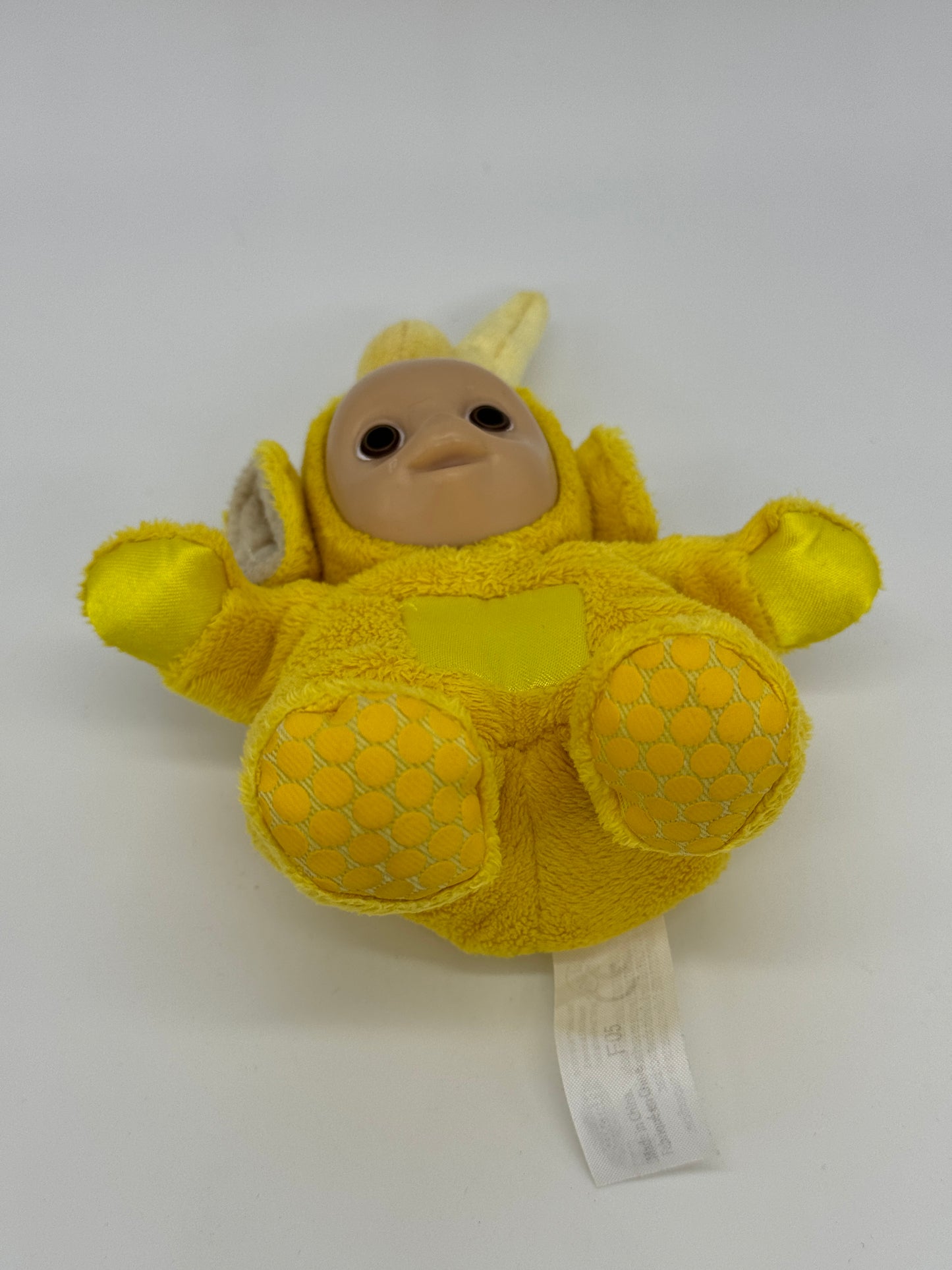 Plüschfigur Beanie Rassel "Laa-Laa" Teletubbies / Teletubby Vintage (90er Jahre) - End of Toys Store