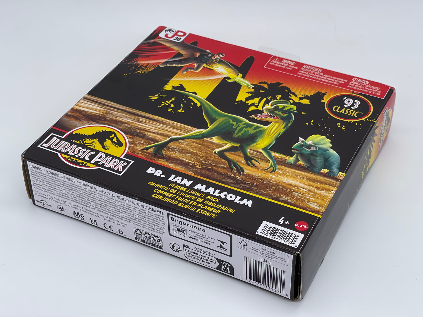 Jurassic Park "Dr. Ian Malcolm Glider Escape Pack" 1993 Classic Collection Target Exlusive JP30