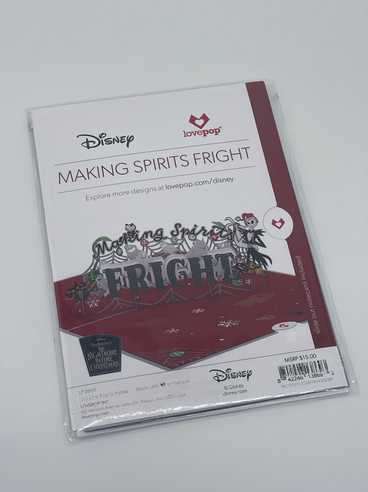 Carte de vœux « Making Spirit Frights » Carte pop-up L'Étrange Noël de Monsieur Jack Lovepop