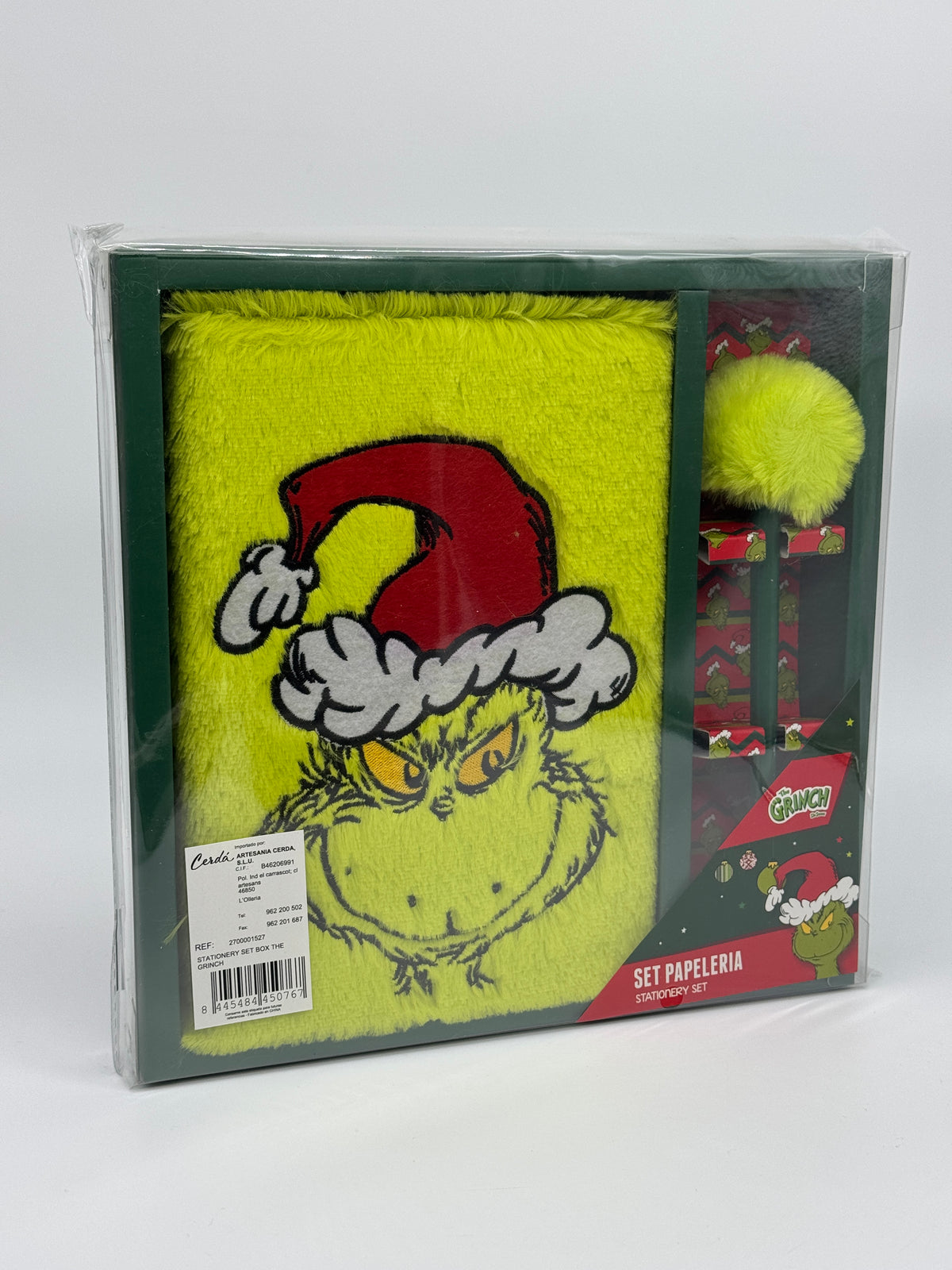 The Grinch "Grinch Writing Set" Notebook and Pen in Grinch Plush (2024)