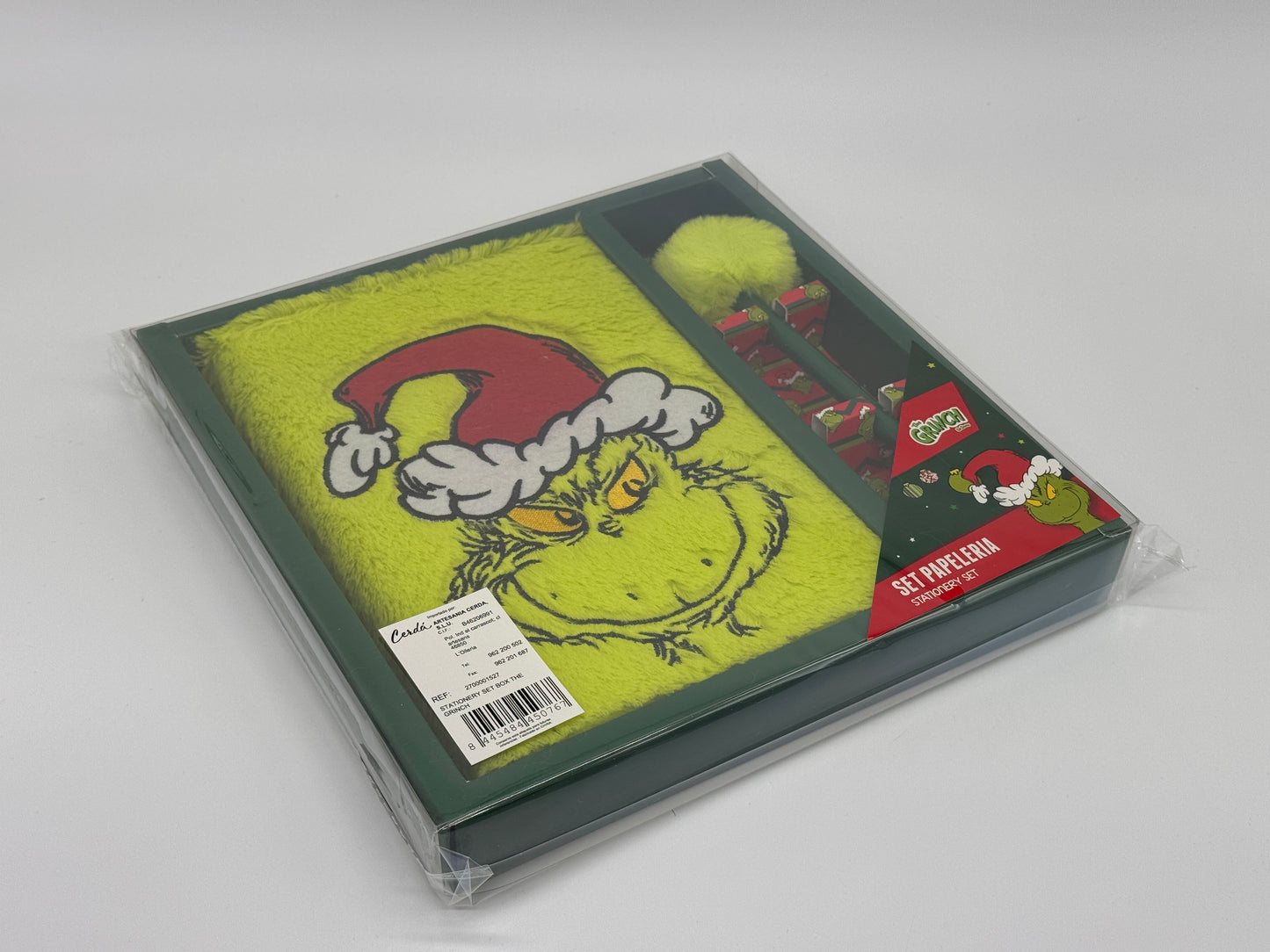 The Grinch "Grinch Writing Set" Notebook and Pen in Grinch Plush (2024)