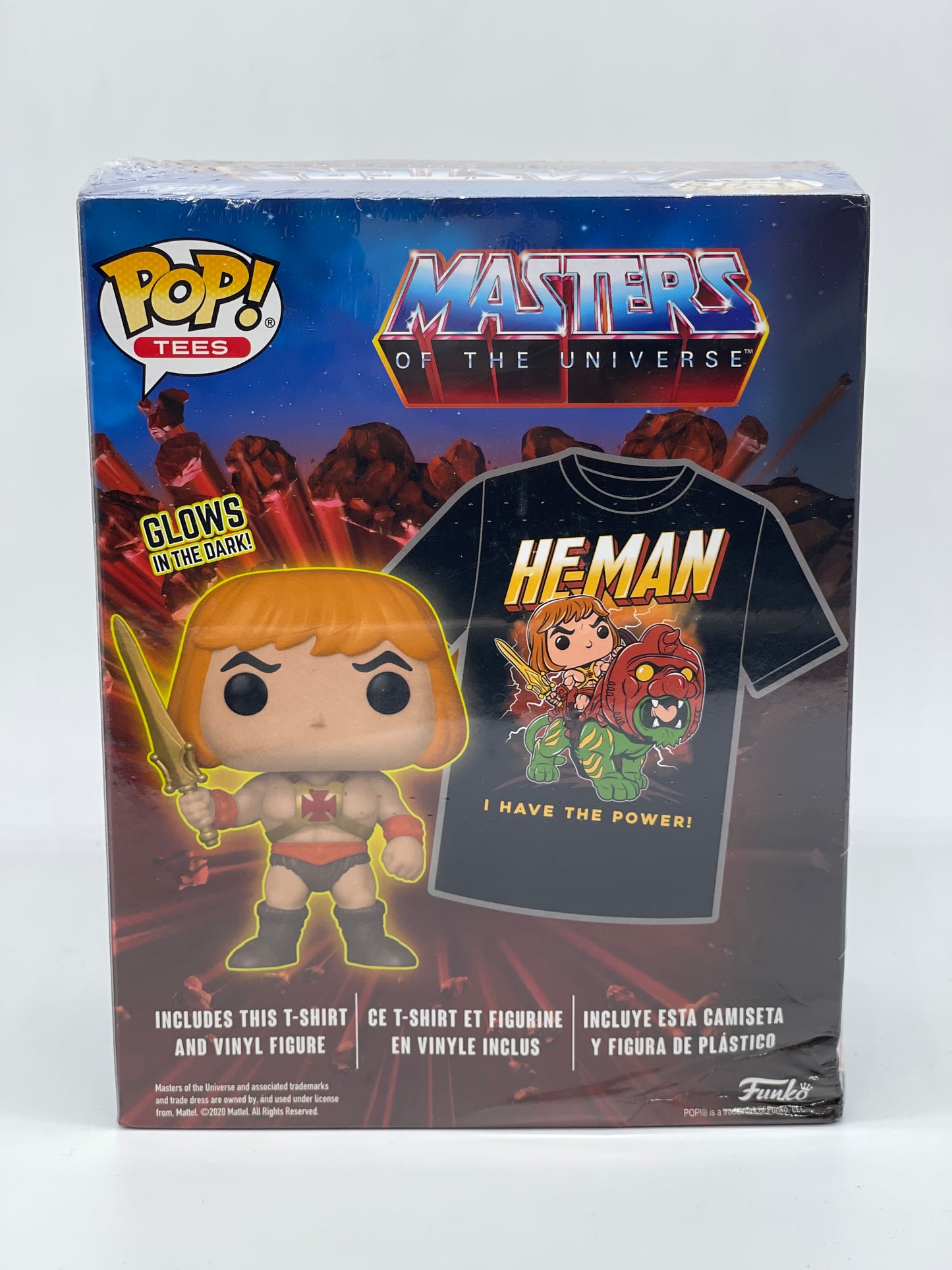 Funko Pop Tees Masters of the Universe He-Man Glows in the Dark + T-Shirt (M)