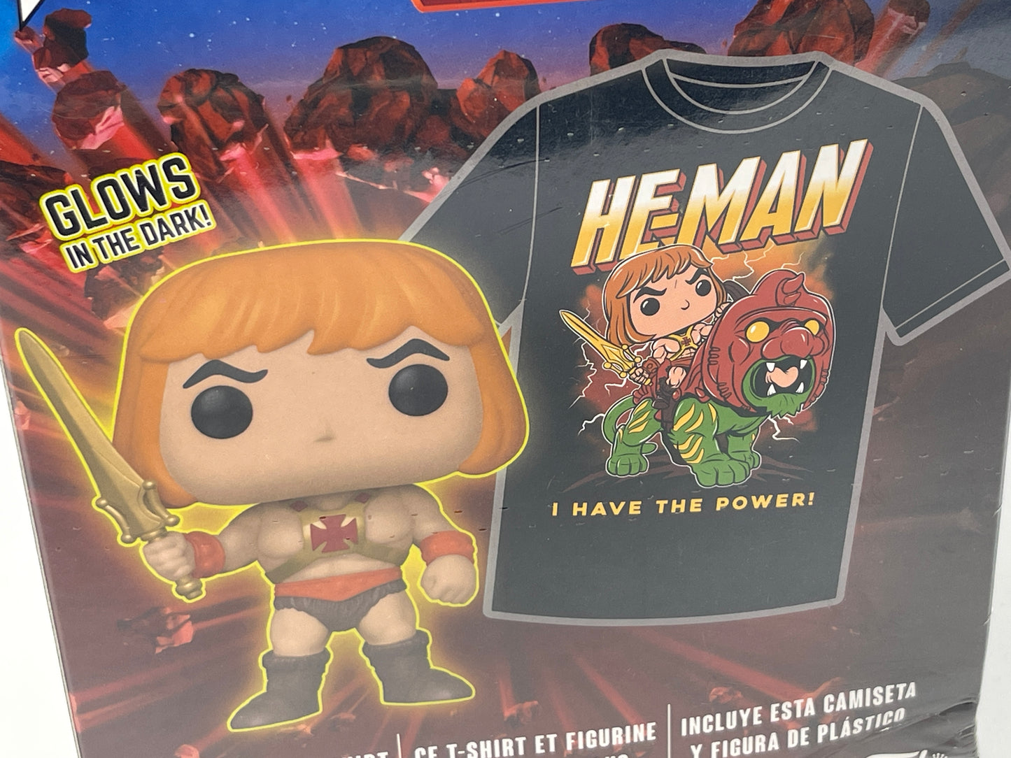 Funko Pop Tees Masters of the Universe He-Man Glows in the Dark + T-Shirt (M)