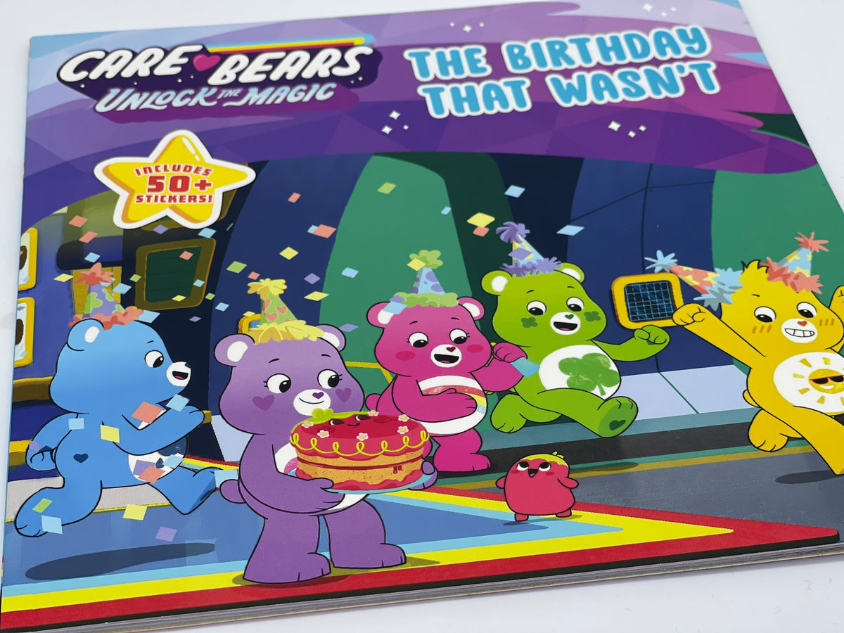 Care Bears Glücksbärchi Bilderbuch The Birthday That Wasn't mit 50+ Stickern (US) - End of Toys Store
