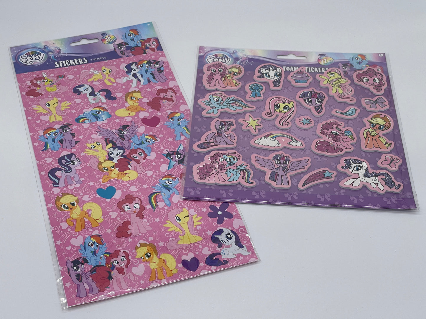 My Little Pony sticker set with a total of 72 stickers including foam stickers