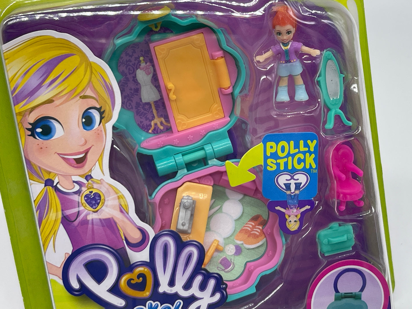 Polly Pocket Micro Playset - WARDROBE AND SEWING TABLE - 2018 FRY31