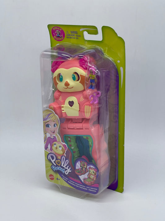 Polly Pocket Flip & Find - Sloth / Faultier - Schatulle Umdrehen und Entdecken GTM59