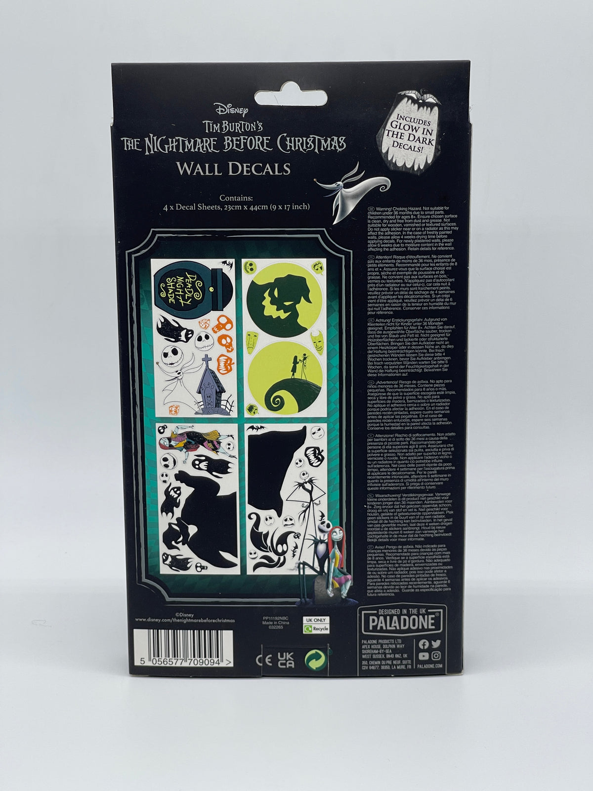 Nightmare Before Christmas Wandaufkleber Fenster Set Glow In The Dark (40 Stück)