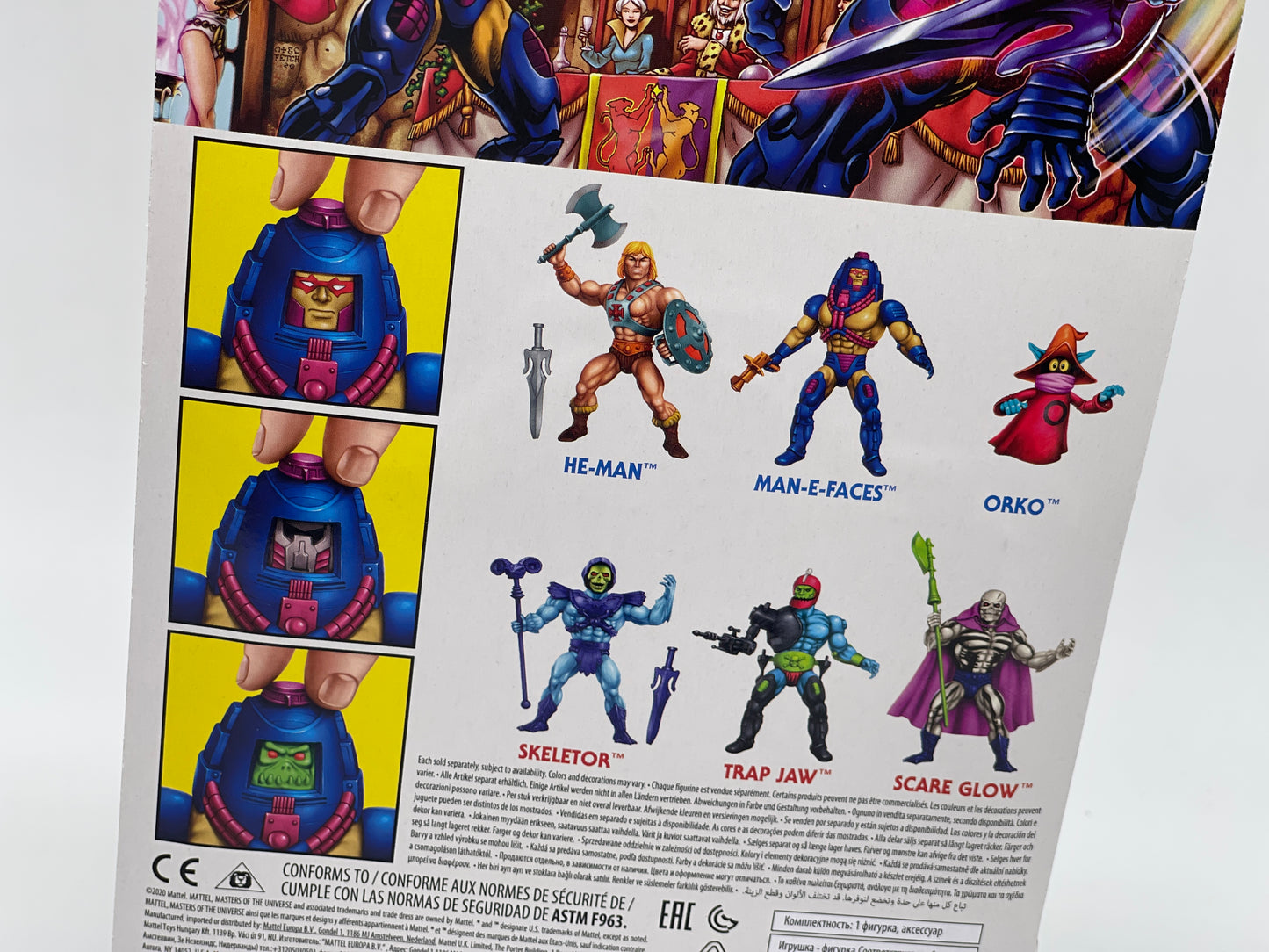 Masters of the Universe Origins "Man-E-Faces" unpunched MOTU (Mattel)