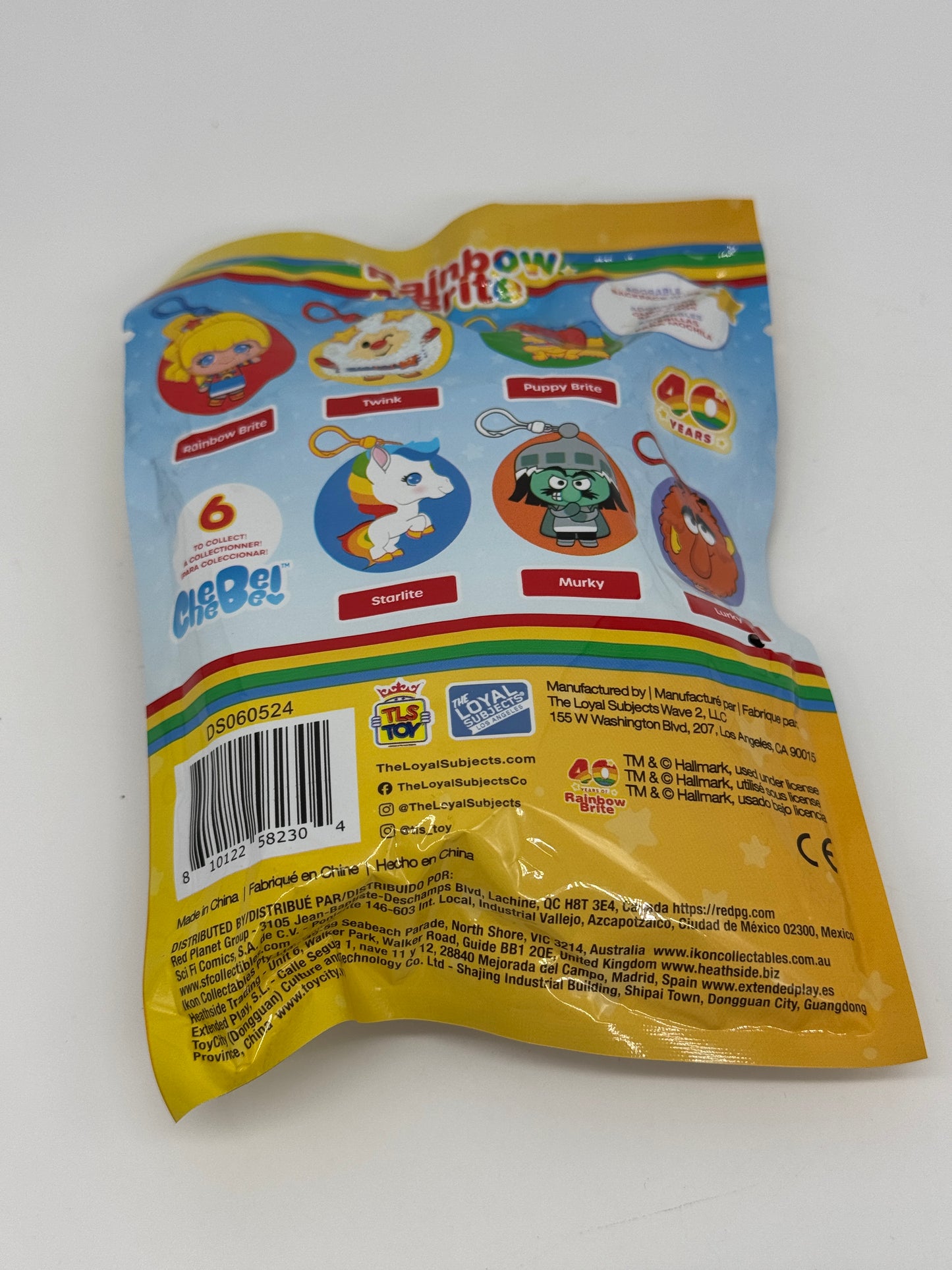 Bijou de sac, pince à sac, pince à sac à dos, Regina Rainbow « Blindbag » Rainbow Brite