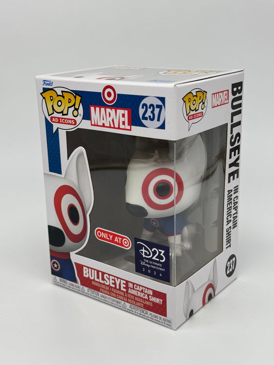 Funko Pop! Ad Icons #237 "Target Bullseye in Captain America Shirt Disney Fan Event (2024)