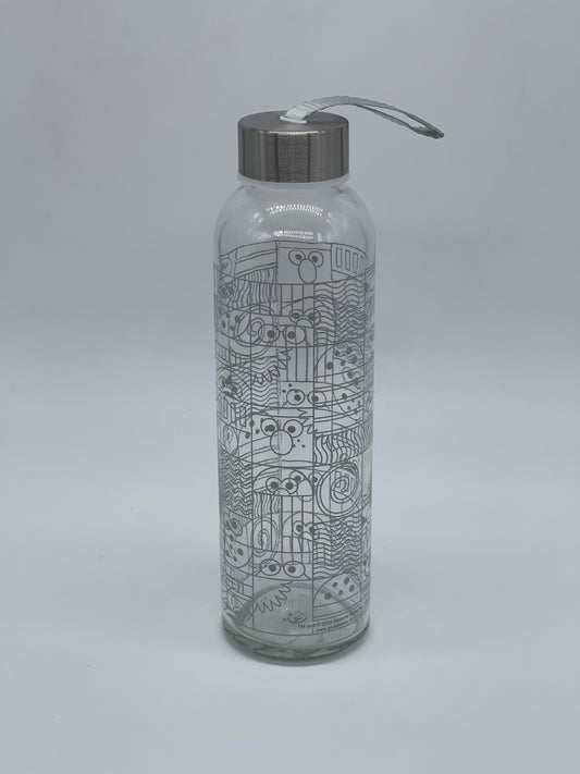Sesamstraße "Trinkflasche aus Glas 500ml" 50 Jahre Sesame Street (2022)