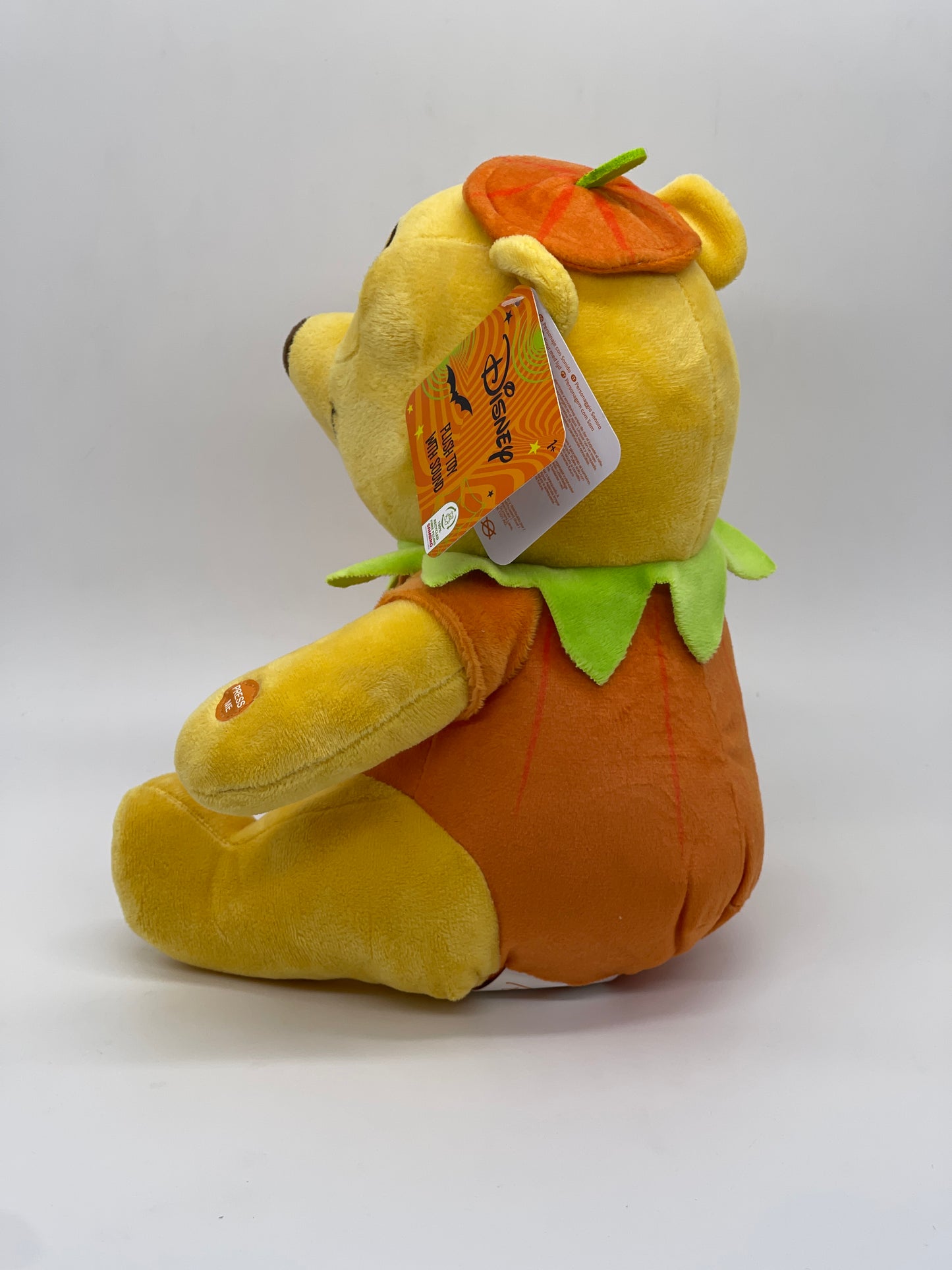 Disney Halloween "Winnie the Pooh Kürbis" Plüschtier Stofftier mit Halloweensound