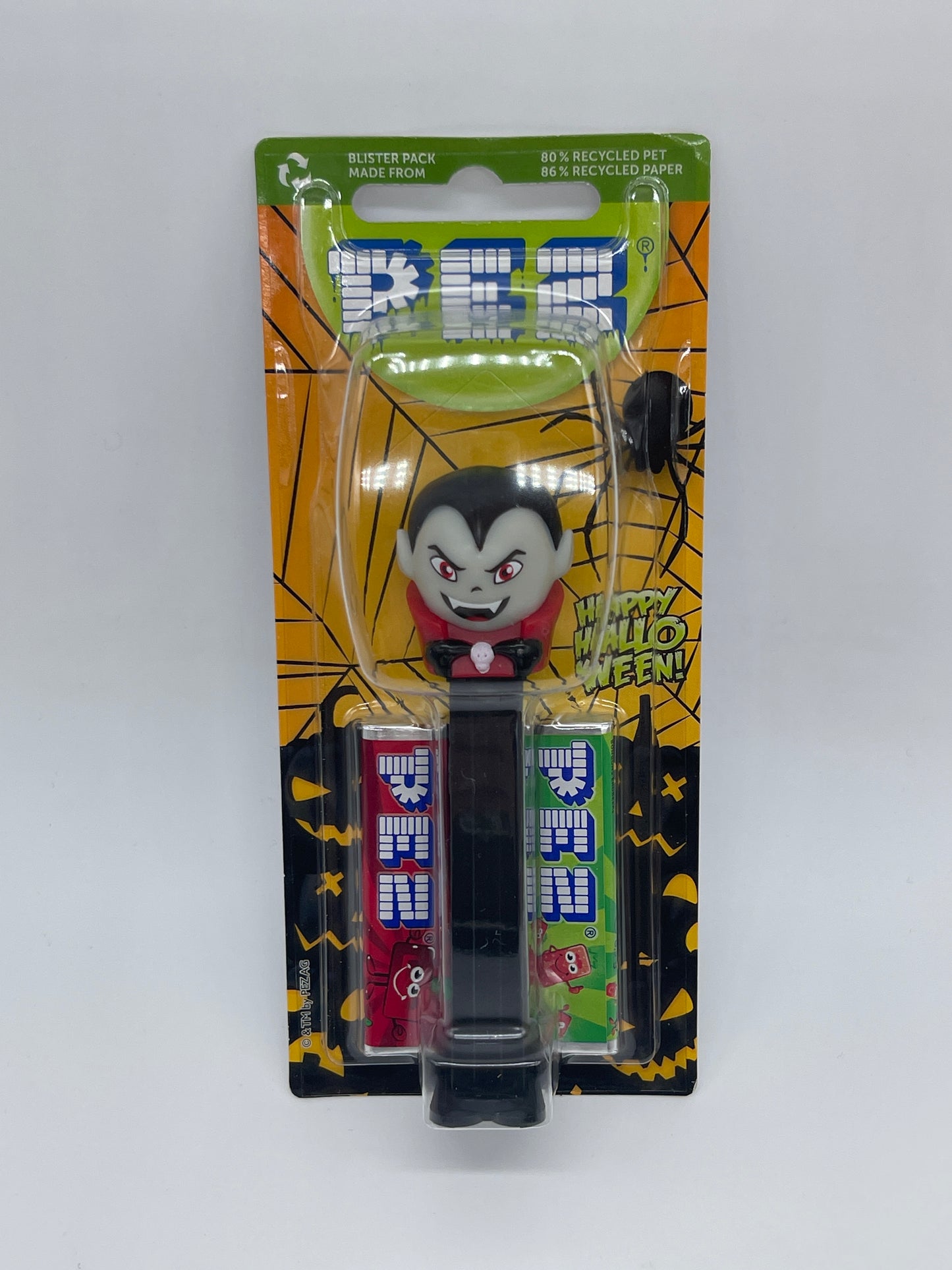 6x PEZ Happy Halloween 2023 "Vampir, Mumie, Kürbis, Hexe, Geist, Fledermaus"