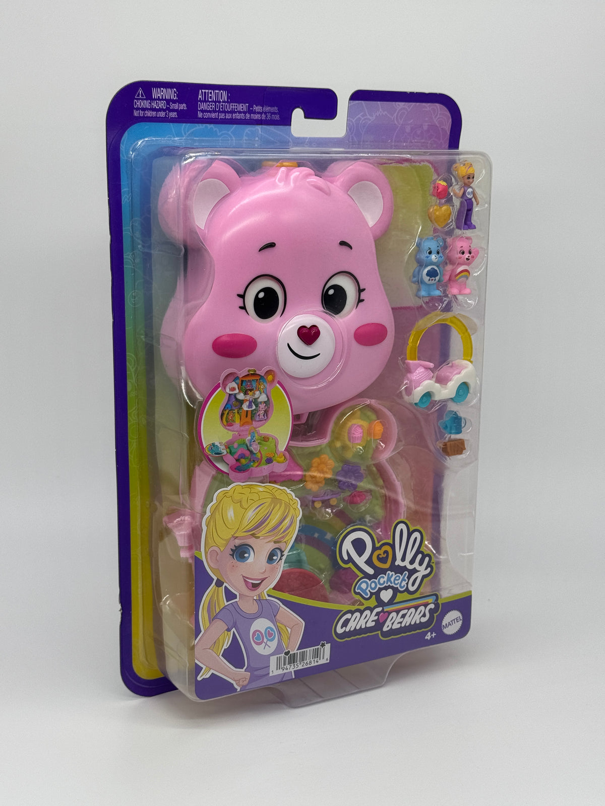 Polly Pocket "Die Glücksbärchi Care Bears" mit Wolkenfahrzeug, Grumpy und Hurrabärchi (2024) - End of Toys Store
