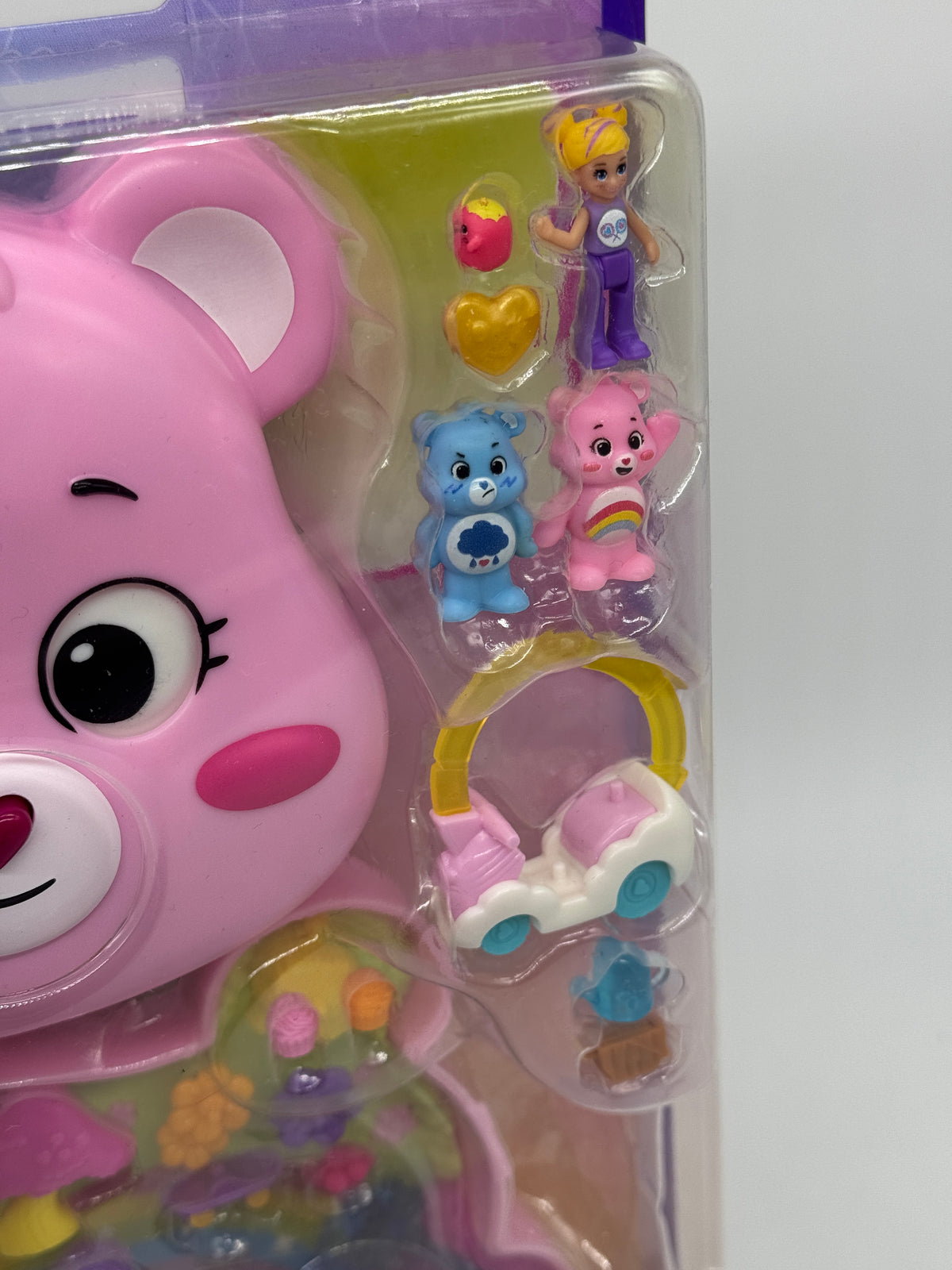 Polly Pocket "Die Glücksbärchi Care Bears" mit Wolkenfahrzeug, Grumpy und Hurrabärchi (2024) - End of Toys Store