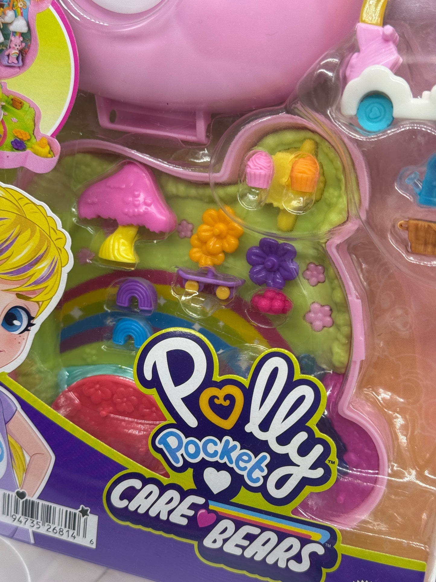 Polly Pocket "Die Glücksbärchi Care Bears" mit Wolkenfahrzeug, Grumpy und Hurrabärchi (2024) - End of Toys Store