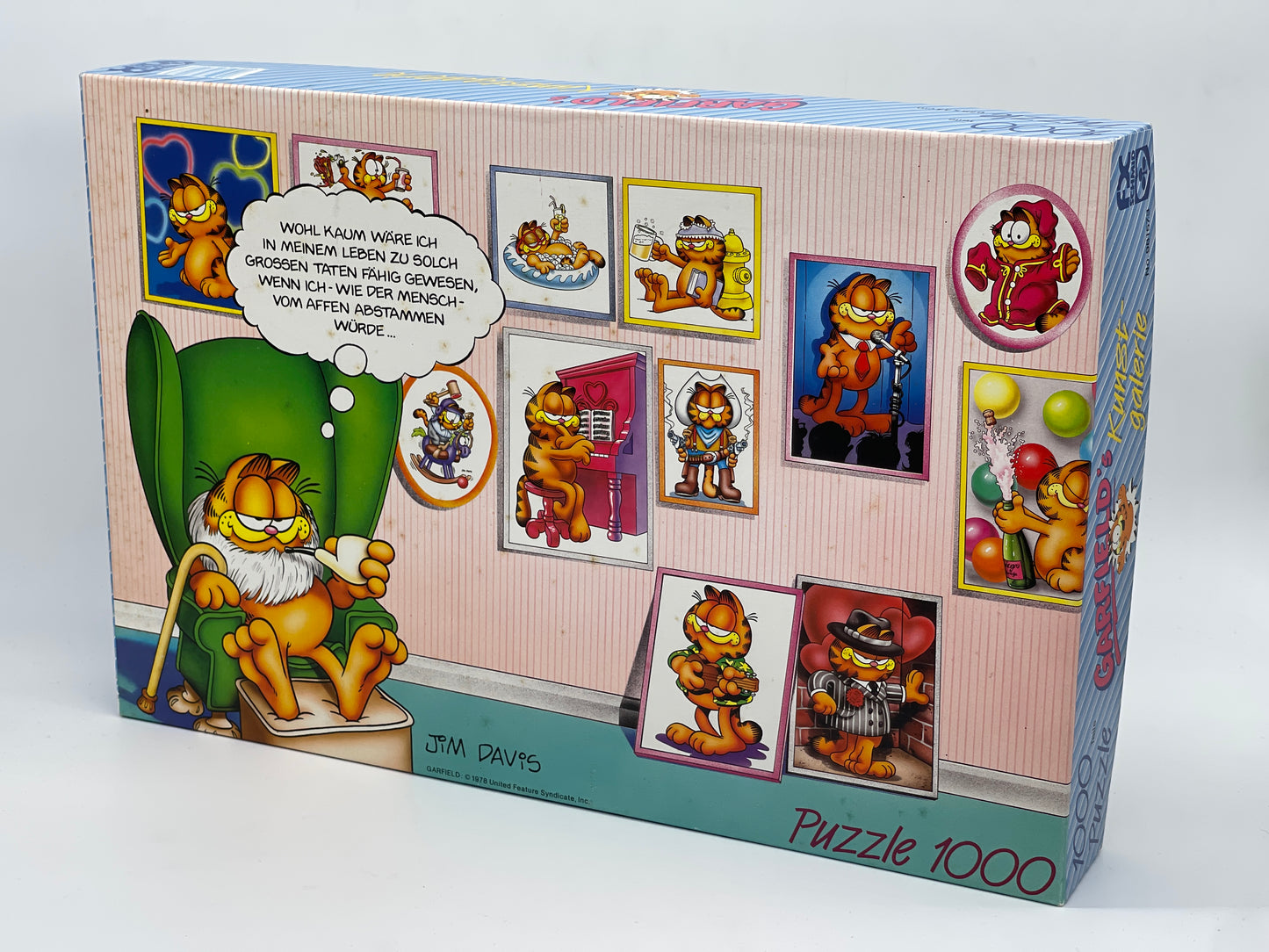 Garfield's "Kunstgalerie" 1000 Teile Puzzle 67,5 x 44 cm FX Schmid Spiele 1978 Vintage