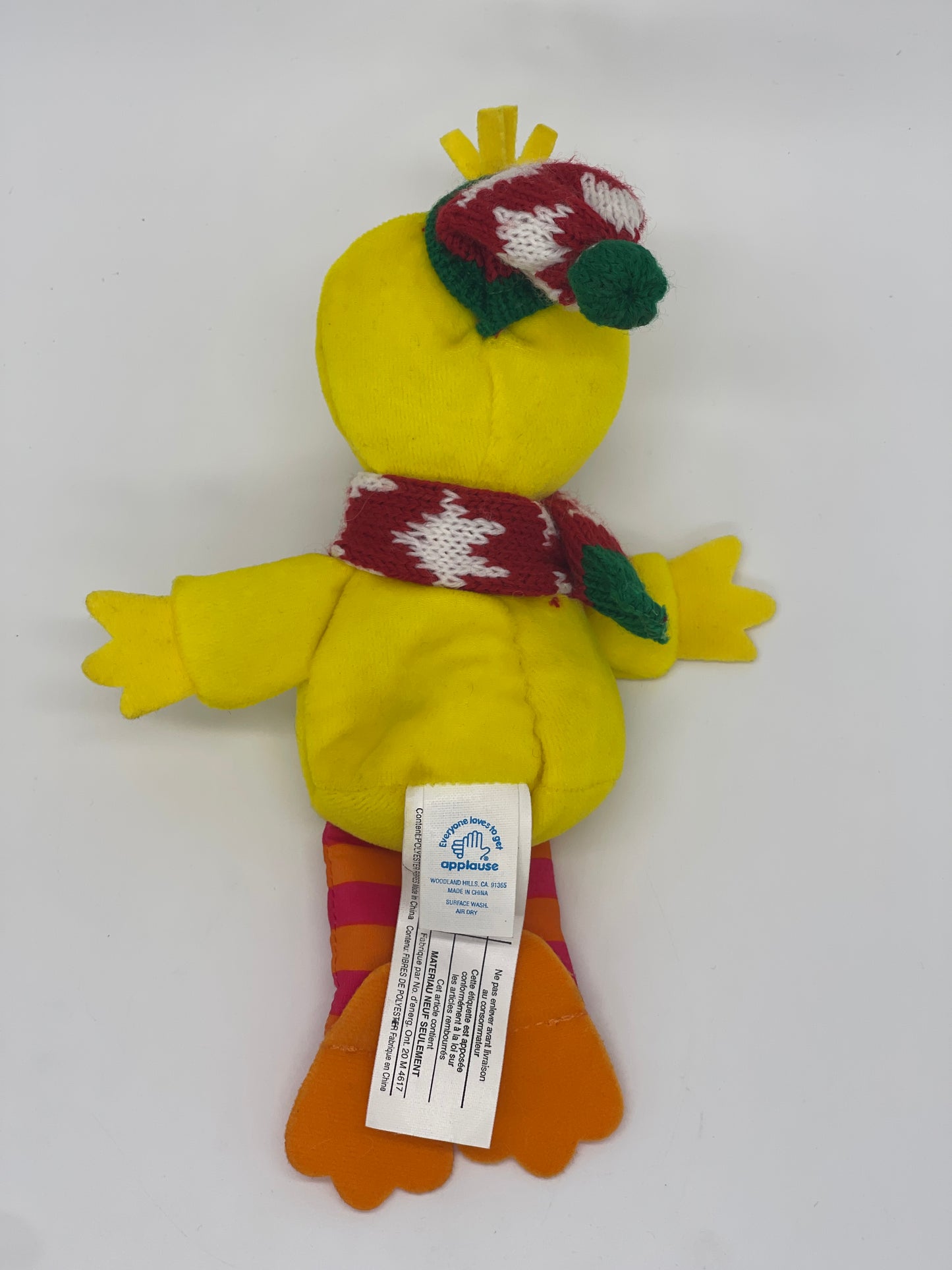 Plüschfigur Sesamstraße "Bibo Big Bird mit Schal und Mütze" Beanbag Vintage (1997)
