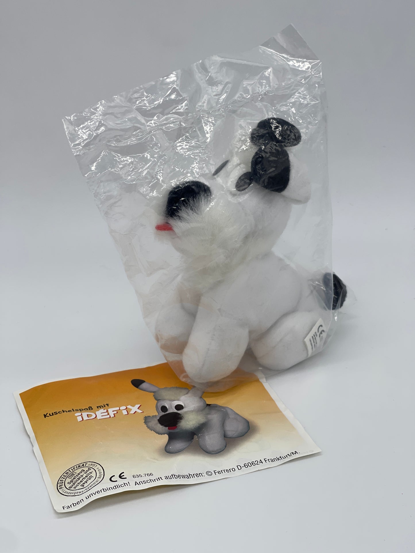 Kinder Freunde "Idefix" Asterix & Obelix Plüschfigur Vintage 1999 (versiegelt)