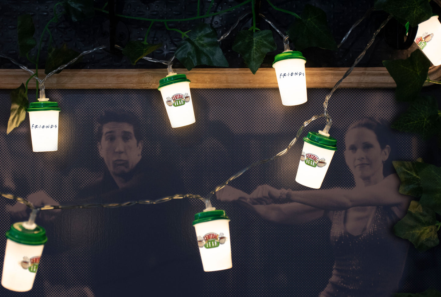 Friends "Lichterkette" Central Perk Coffee To-Go Becher Stil batteriebetrieben (10 Lichter)