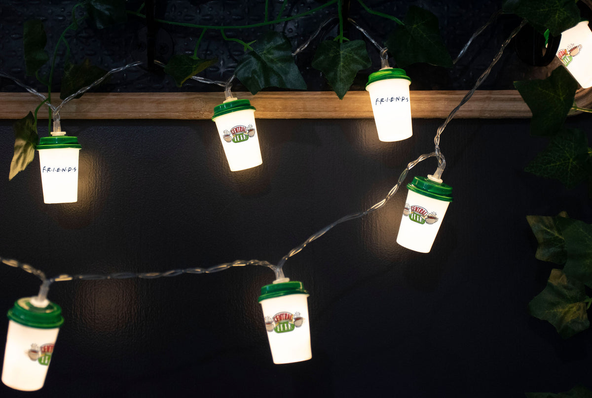 Friends "Lichterkette" Central Perk Coffee To-Go Becher Stil batteriebetrieben (10 Lichter) - End of Toys Store