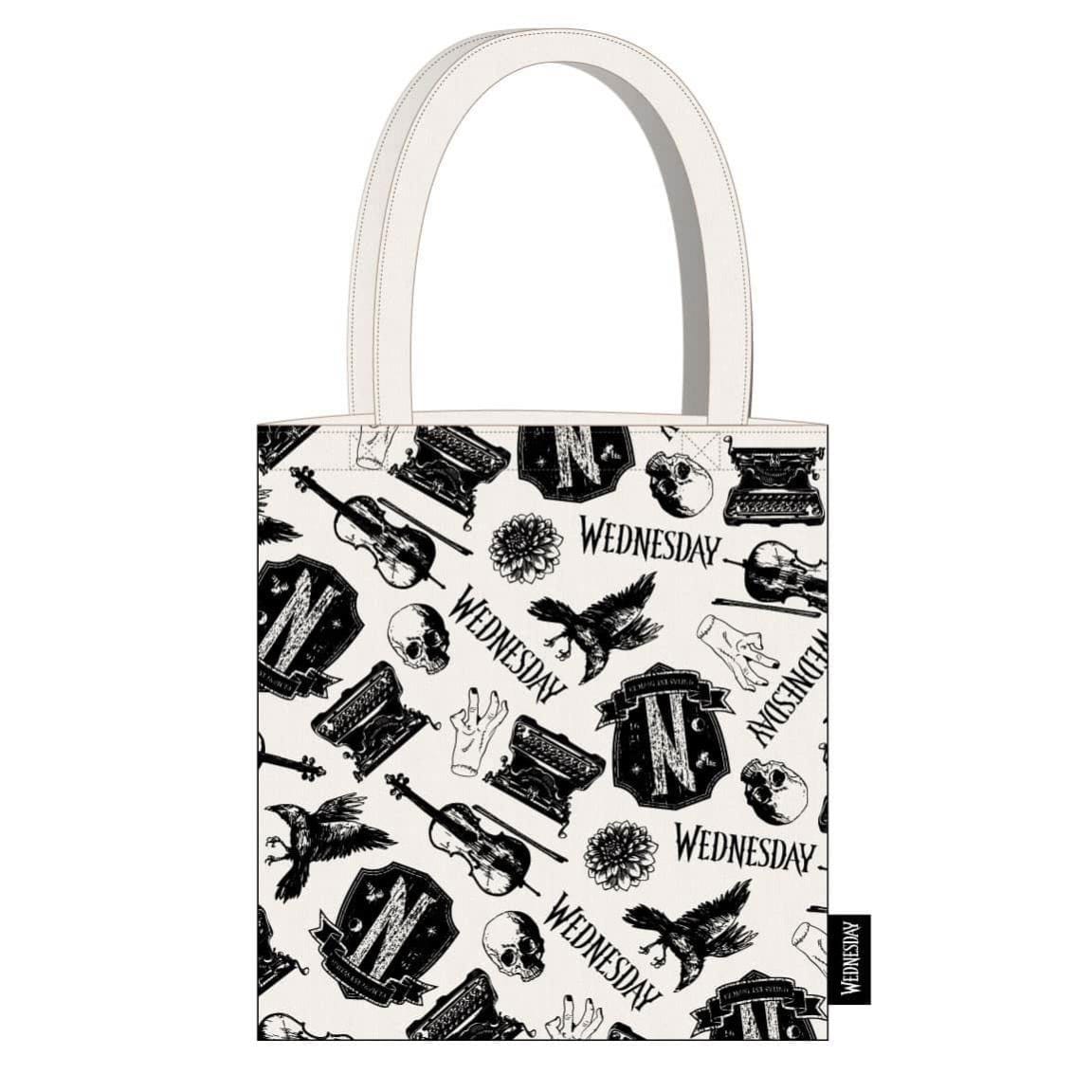 Mercredi « sac de transport, sac, pochette » avec lettrage et motifs du mercredi (2024)